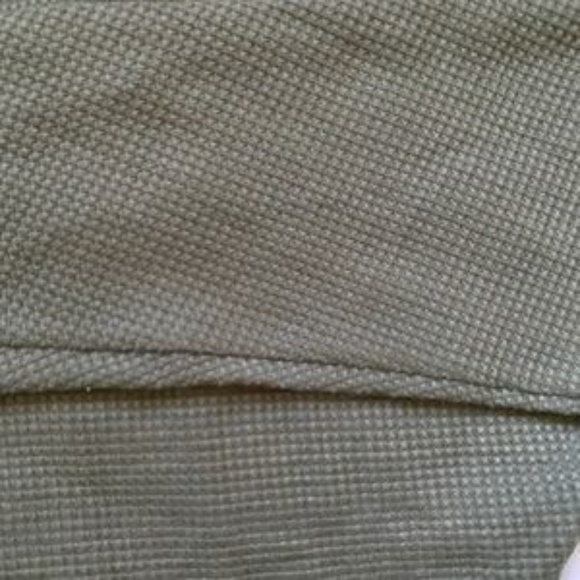 Waffle Knit Thermal Hoodie Short Set Forest Green - Picture 5 of 9